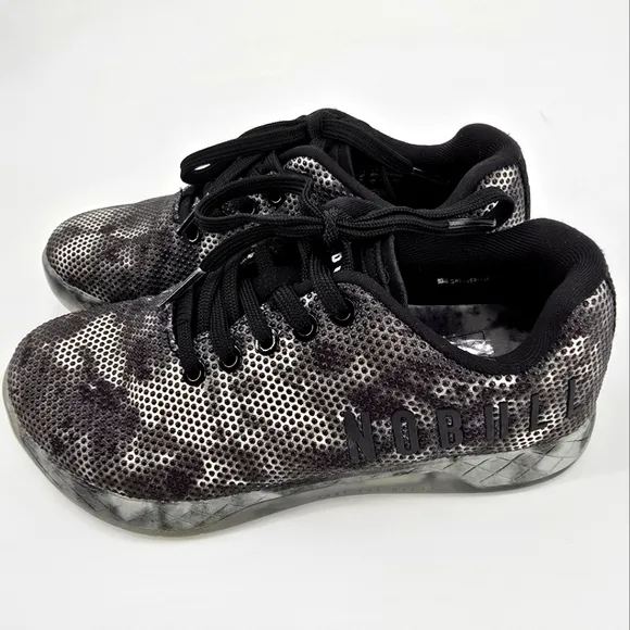 Nobull Shadow Tie-Dye Ripstop Runner Crossfit Black and Gray Trainer Shoes Sz 6