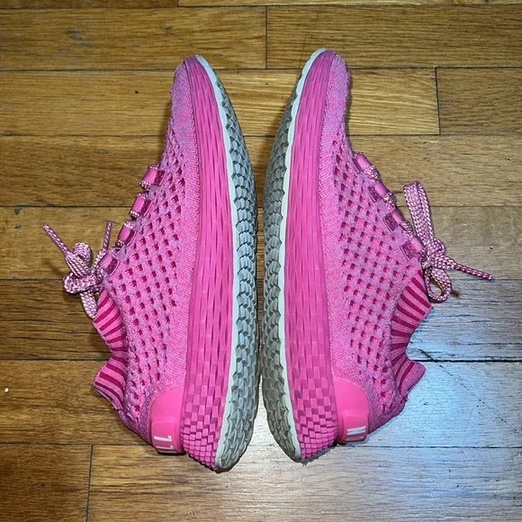 NoBull The All Day Knit Trainer Sneakers in Neon Pink, size 8 / 6.5