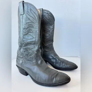 Nocona Boots Gray Leather Western Boots men’s size 10