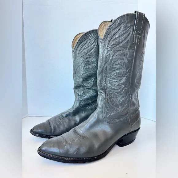 Nocona Boots Gray Leather Western Boots men’s size 10