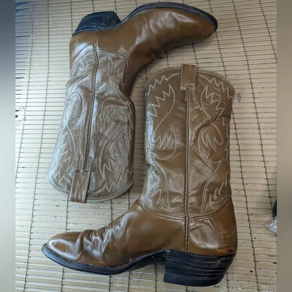 Nocona boots men's Western Boots 5002 sz 8.5D brown leather