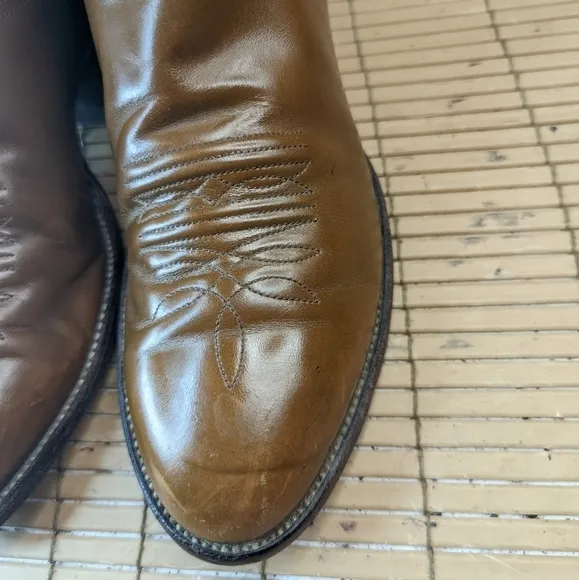 Nocona boots men's Western Boots 5002 sz 8.5D brown leather