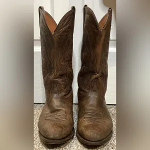 Nocona Mens Leather Western / Cowboy Boots Brown Size 9D NB 2007