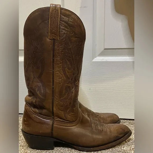 Nocona Mens Leather Western / Cowboy Boots Brown Size 9D NB 2007