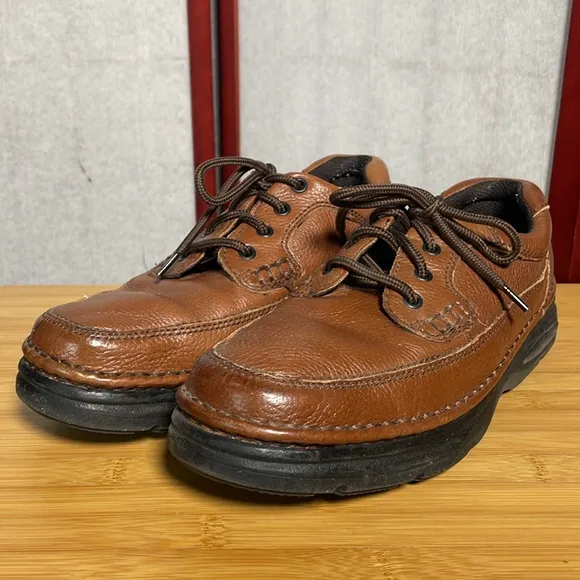 Nunn Bush Men's Comfort Brown Leather Lace Up Oxford Shoes (Size: 9)