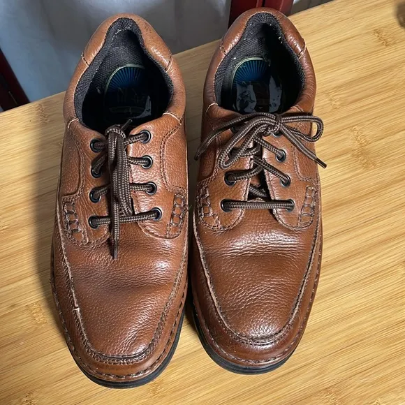 Nunn Bush Men's Comfort Brown Leather Lace Up Oxford Shoes (Size: 9)