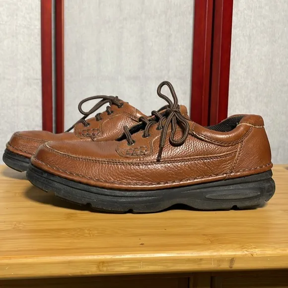 Nunn Bush Men's Comfort Brown Leather Lace Up Oxford Shoes (Size: 9)