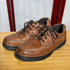 Nunn Bush Men's Comfort Brown Leather Lace Up Oxford Shoes (Size: 9)