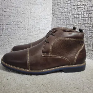 Nunn Bush Pasadena Men's Size 11W US Brown Leather Cap Chukka Boots 84832 200