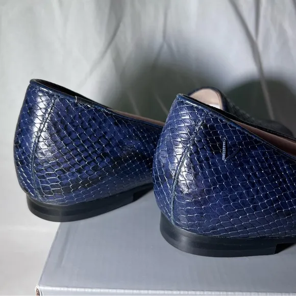 NWB $130 Vionic | North Willa Boa Loafer | Navy &amp; Black Snakeprint Classic Shoe