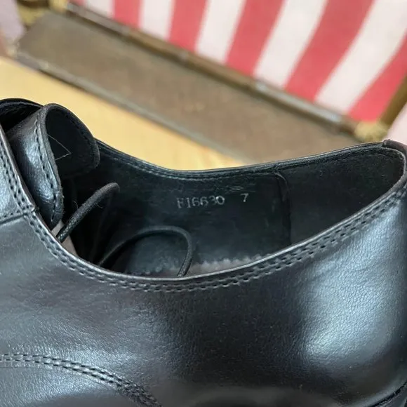NWB Encore by Fiesso genuine real Leather Shoes loafers  FI6630 black calf
