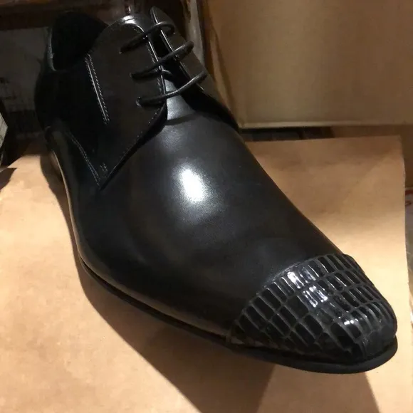 NWB Encore Fiesso BLACK Snake Leather Shoes FI3105