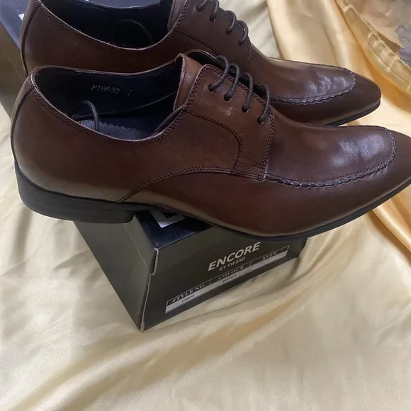 NWB Encore Fiesso BROWN Calf Leather Shoes FI6630