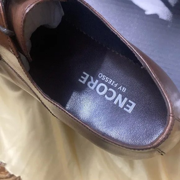 NWB Encore Fiesso BROWN Calf Leather Shoes FI6630