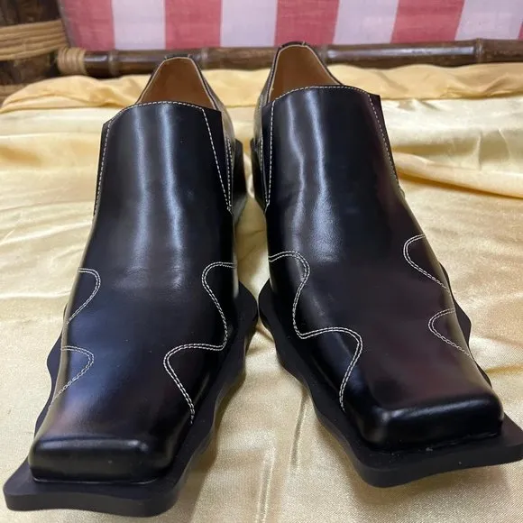 NWB Moda Max genuine leather dress shoes loafer wedding formal MF804-3