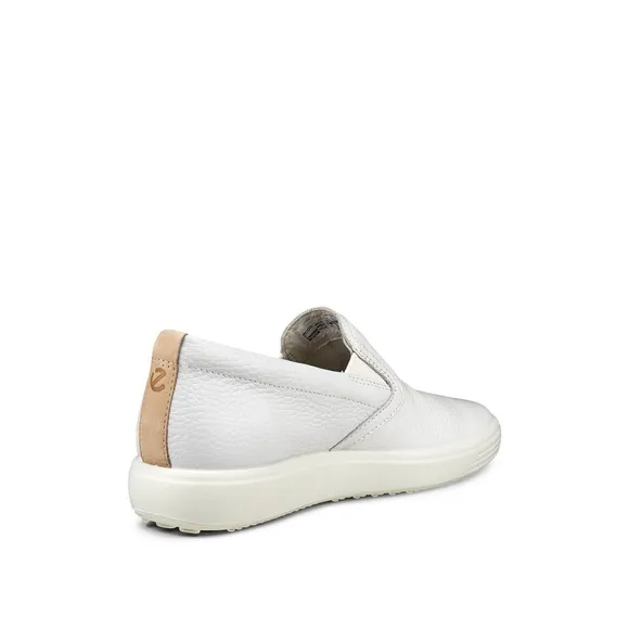 NWOB $170 ECCO Slip-on Off-white Pebble Leather Sneakers (Bin 85)