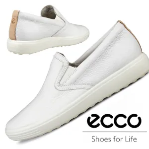 NWOB $170 ECCO Slip-on Off-white Pebble Leather Sneakers (Bin 85)