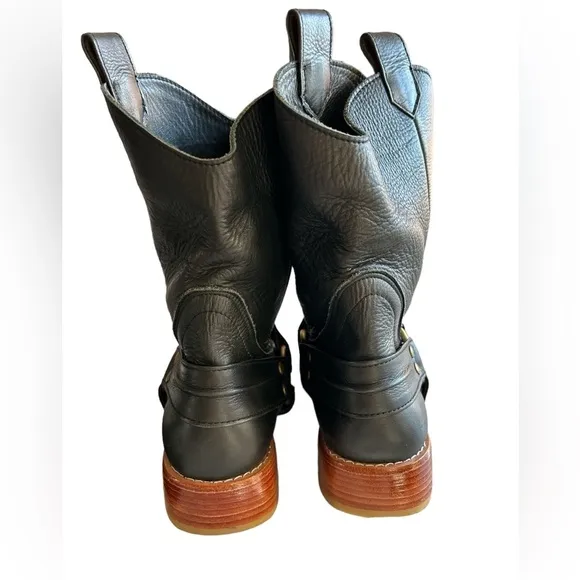 NWOB ELF Cali Handmade Black Leather Ankle Boots - Size 6