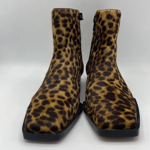 NWOB FRAME Le Maddox Animal Print Genuine Calf Hair Bootie size‎ 6.5
