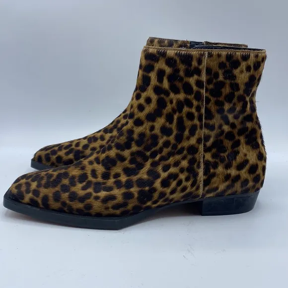 NWOB FRAME Le Maddox Animal Print Genuine Calf Hair Bootie size‎ 6.5
