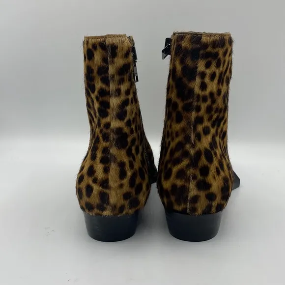NWOB FRAME Le Maddox Animal Print Genuine Calf Hair Bootie size‎ 6.5