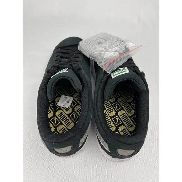 NWOB Puma Suede Triplex Black-Steel-Grey 382685-01 Youth 6.5 (Women's 8)