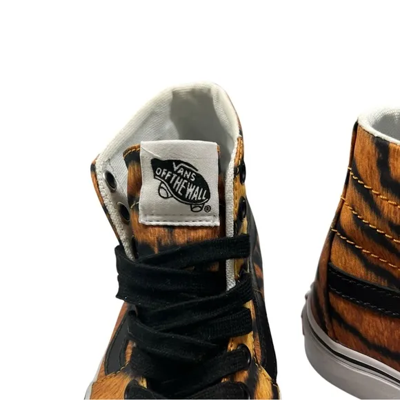 NWOB VANS SK8 Hi Tiger WMN/YOUTH 1” Rubber Sole Animal Print Women size 5.