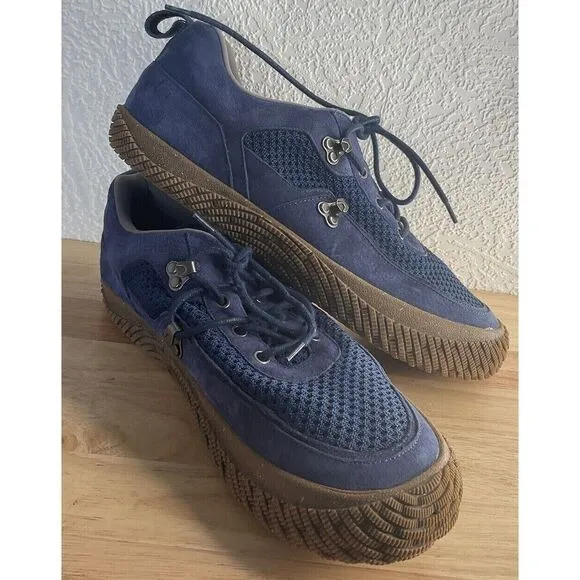 NWOT Hybrid Green Label Curious HGL3017 Suede Lace Up Sneakers Men Size 13 Blue