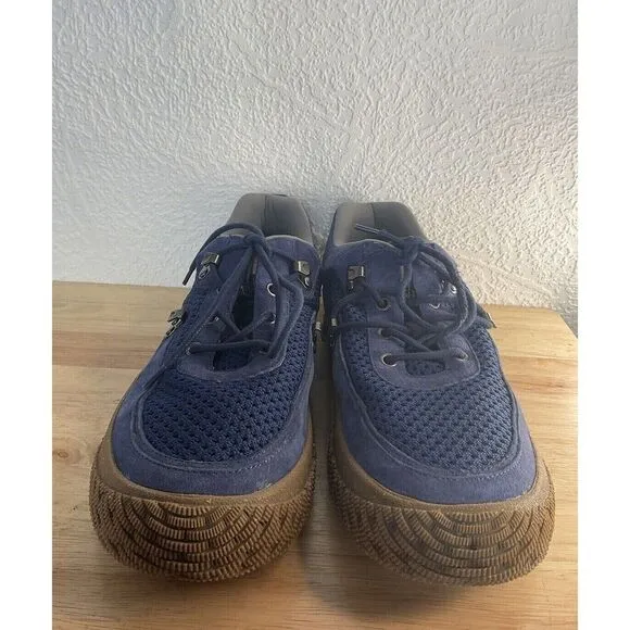NWOT Hybrid Green Label Curious HGL3017 Suede Lace Up Sneakers Men Size 13 Blue