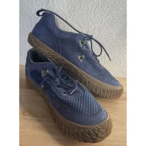 NWOT Hybrid Green Label Curious HGL3017 Suede Lace Up Sneakers Men Size 13 Blue