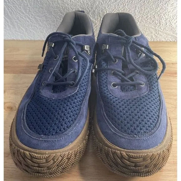NWOT Hybrid Green Label Curious HGL3017 Suede Lace Up Sneakers Men Size 13 Blue