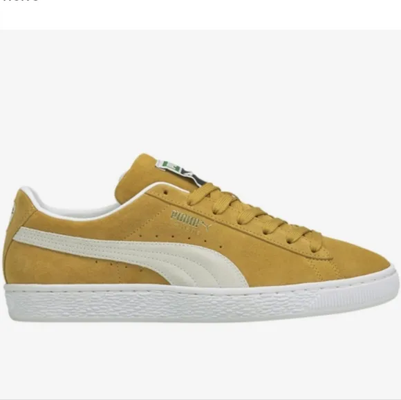 NWOT Puma Mustard Suede Classic XXI Sneakers