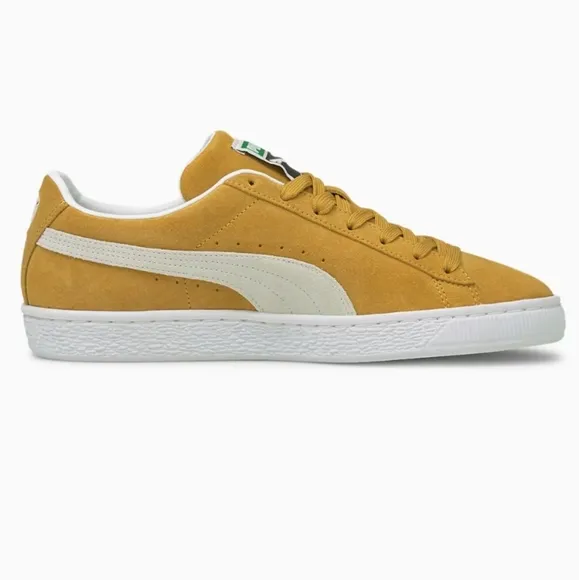 NWOT Puma Mustard Suede Classic XXI Sneakers
