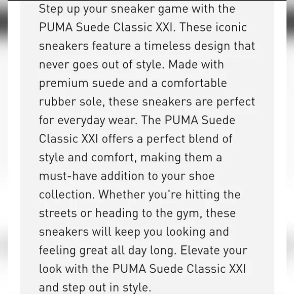 NWOT Puma Mustard Suede Classic XXI Sneakers