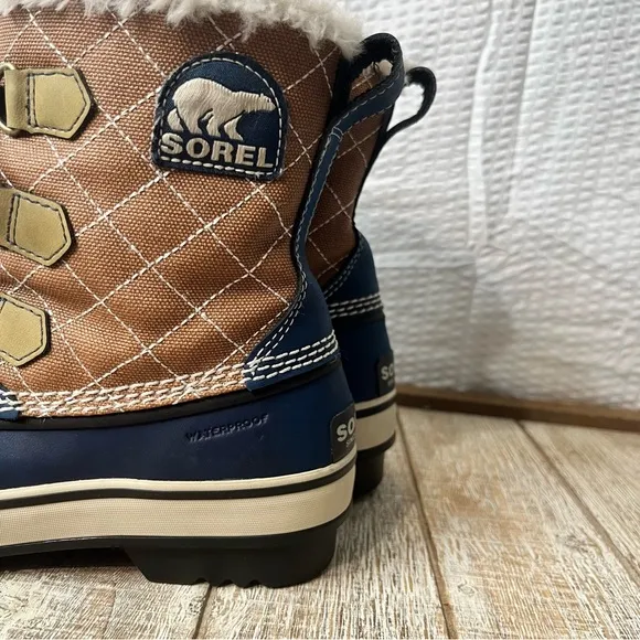 NWOT Sorel Tivoli Admiral Canvas Waterproof Boots Size 7