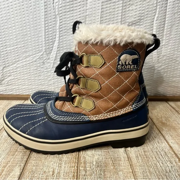NWOT Sorel Tivoli Admiral Canvas Waterproof Boots Size 7