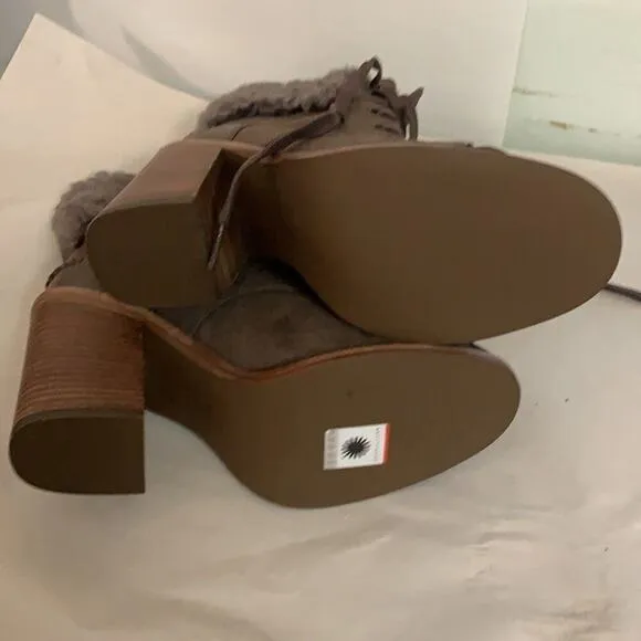 NWOT UGG AUSTRALIA JAXON SUEDE &amp; SHEARING BOOTS SIZE‎ 7 1/2