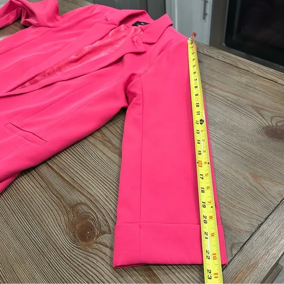 NWOT ZENANA HOT PINK FUCHSIA OVERSIZED BLAZER JACKET SUMMER FALL BUSINESS WORK