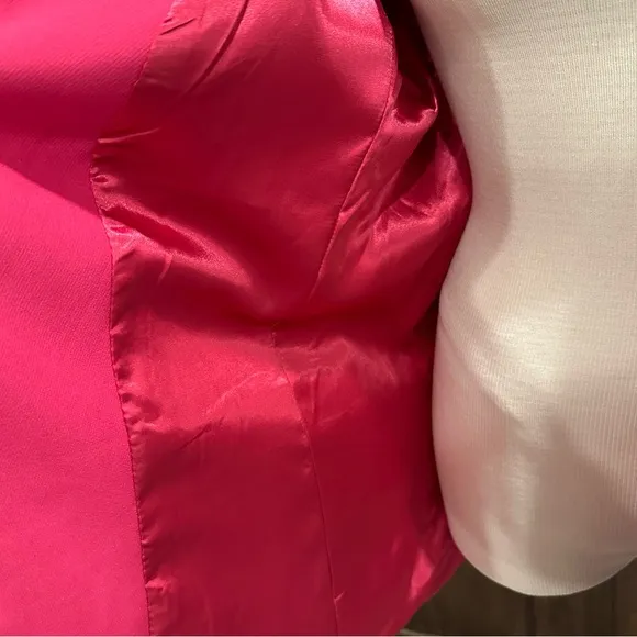 NWOT ZENANA HOT PINK FUCHSIA OVERSIZED BLAZER JACKET SUMMER FALL BUSINESS WORK