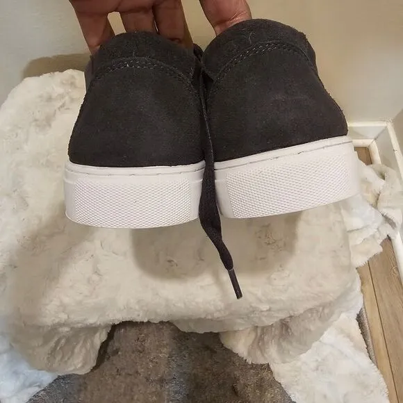 NWOT BYLT Grey Suede Lace Up Sneakers  Size 9