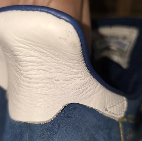 NWT Adidas Blue Suede Sneakers with Brown Soles Size:11