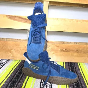 NWT Adidas Blue Suede Sneakers with Brown Soles Size:11