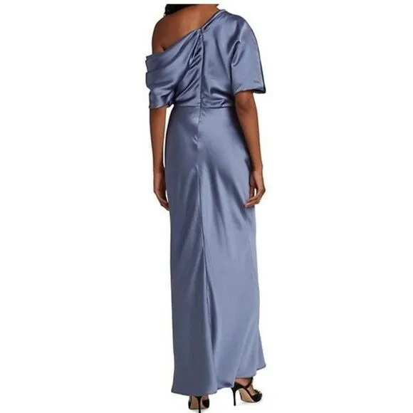 NWT Amsale Satin One-Shoulder Gown Size 4