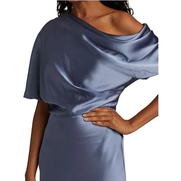 NWT Amsale Satin One-Shoulder Gown Size 4