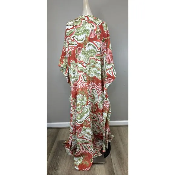 NWT ANDREA IYAMAH Gamba Maxi Tie-Waist Robe One Size $350