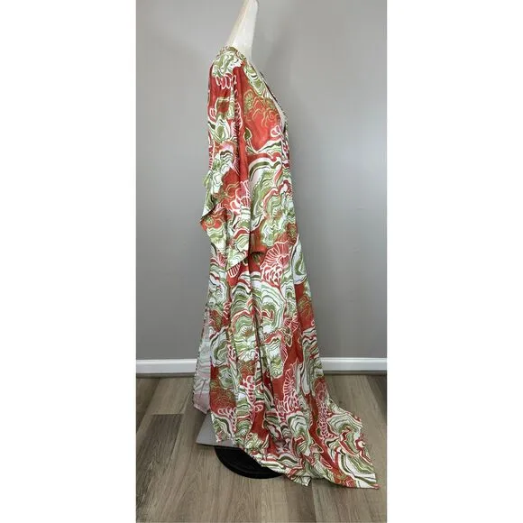 NWT ANDREA IYAMAH Gamba Maxi Tie-Waist Robe One Size $350