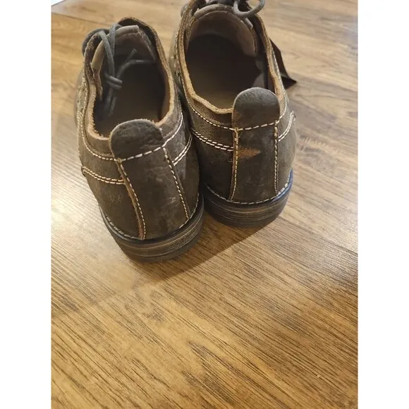 NWT Bed Stu Dupont Men's Size 8.5 Brown Distressed Leather Lace Up Oxford Shoes