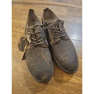NWT Bed Stu Dupont Men's Size 9 Brown Distressed Leather Lace Up Oxford Shoes