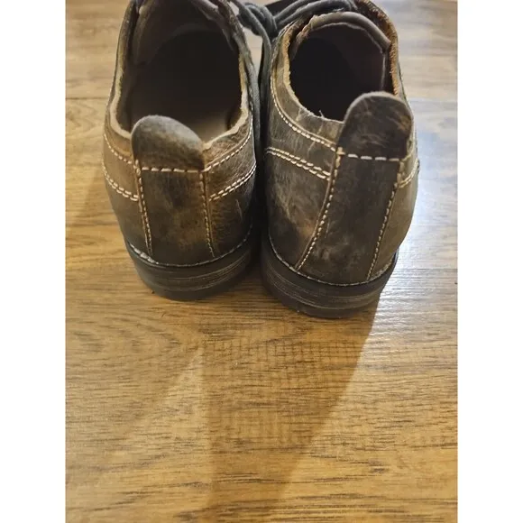 NWT Bed Stu Dupont Men's Size 9 Brown Distressed Leather Lace Up Oxford Shoes