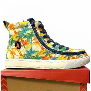NWT BILLY Kids Classic High Top Zip Sneakers - Tropical Print 2